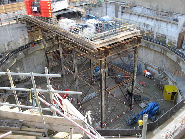 Crossrail Shaft Construction at Moorgate
