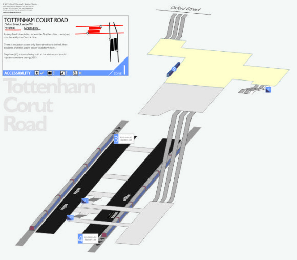 New entrance at Tottenham Court Road StationMasterApp